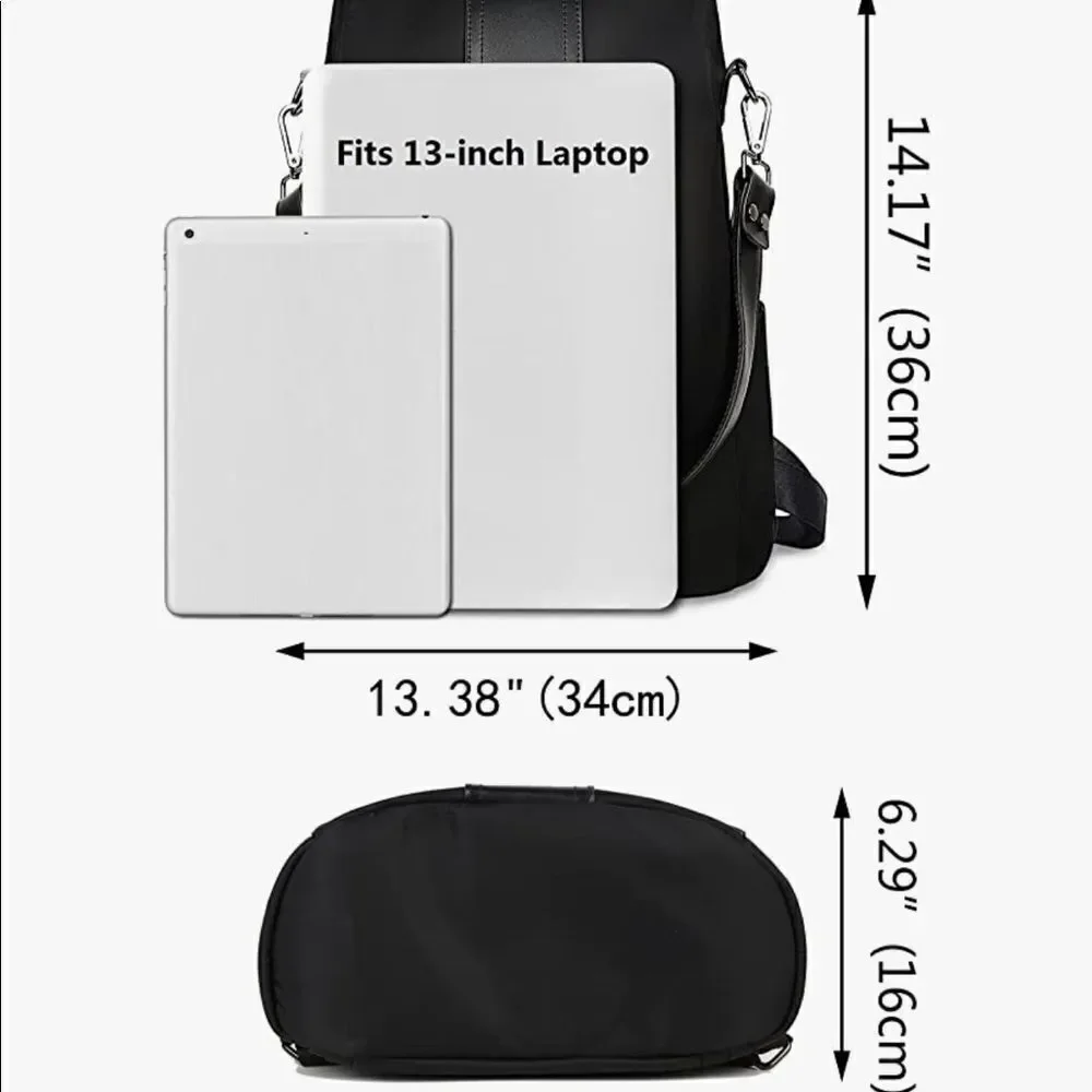 YaLuxe black nylon backpack.